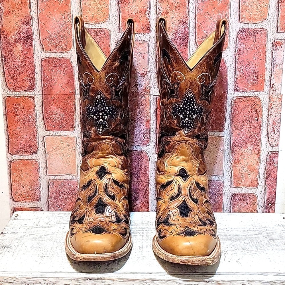 Brown Corral Western Square Toe Boot - image 1